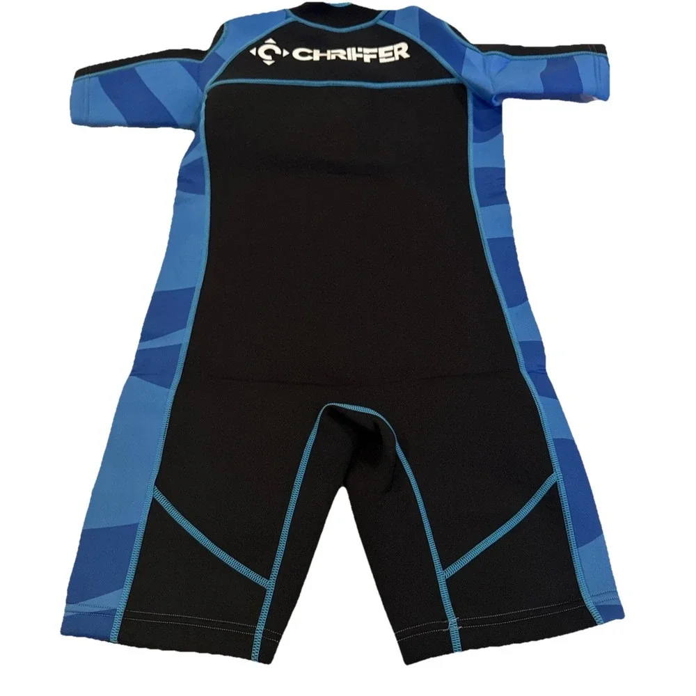 Chriffer Kids Wetsuit Shorty for Girls Boys Thermal Blue Size: XL‎